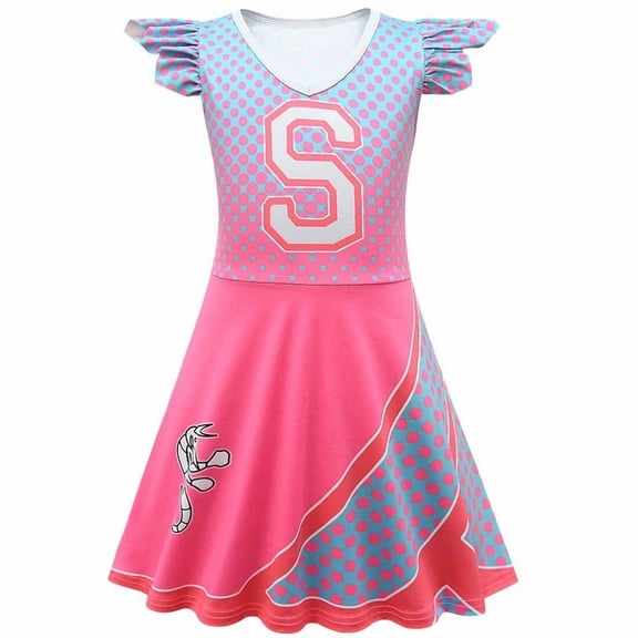 Zombies Cheerleading Costume Girls Toddler Kids Cheerleader Outfit Dress Cosplay Halloween Party