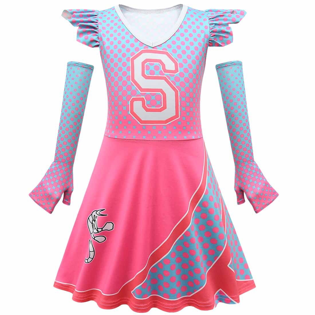 Zombies Cheerleading Costume Girls Toddler Kids Cheerleader Outfit