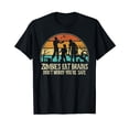 thumbnail image 1 of Zombies Eat Brains Don't Worry You're Safe - Retro Halloween Black T-Shirt Gift Top, 1 of 5