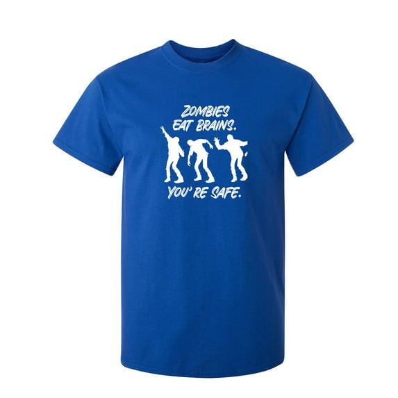 Zombies Eat Brains Sarcastic Humor Graphic Novelty Funny Youth T Shirt