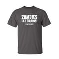thumbnail image 1 of Zombies Eat Brains You're Safe Humor Tshirt Novelty Sarcastic Graphic Tees Gift For Christmas Xmas Birthday Anniversary Funny Mens T Shirt, 1 of 5