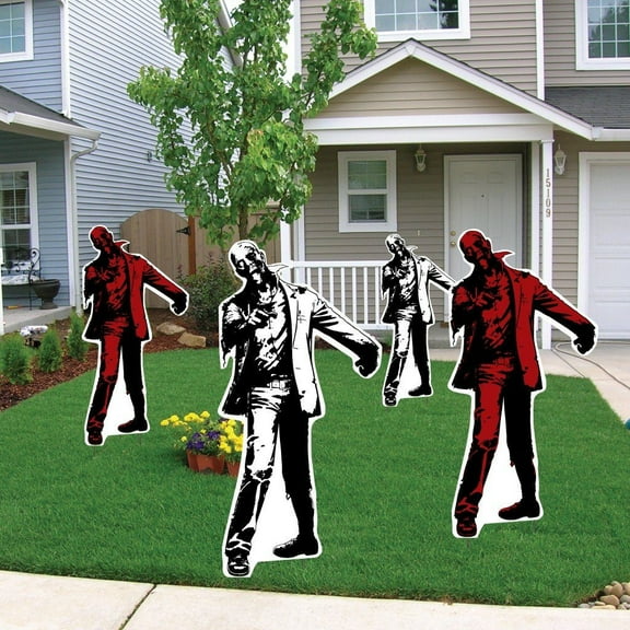 Zombies Halloween Yard Card 4 Piece Set