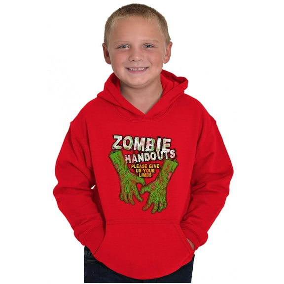 Zombies Handouts Give Limbs Sci-Fi Nerd Youth Hoodie Boy Girl Teen Brisco Brands S