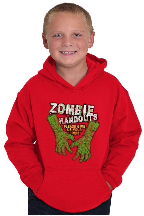 Zombies Handouts Give Limbs Sci-Fi Nerd Youth Hoodie Boy Girl Teen Brisco Brands X