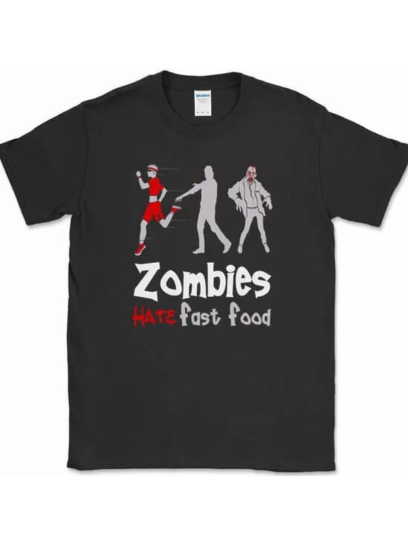 Zombies Hate Fast Food Twd Apocalypse Graphic Theme For Special Events T-Shirt, Size S-5XL