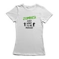 thumbnail image 1 of Zombies Just Want To Be Hugged Graphic Women White T-Shirt, Female XX-Large, 1 of 4