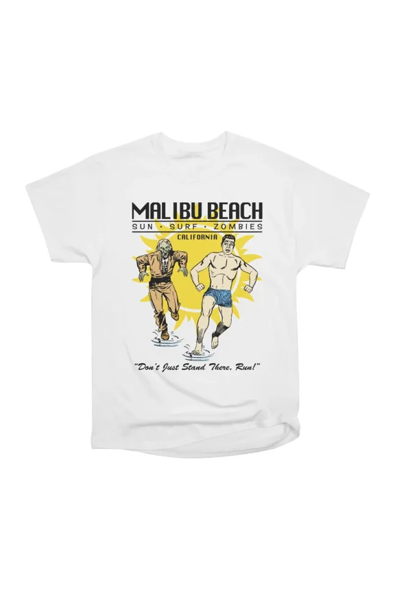 Zombies On Malibu Beach T-Shirt Tee Gift For Him Merch For Her Apparel For Friend