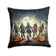 thumbnail image 1 of Zombies Spooky Halloween Fabric Decorative Pillow 14 in x 14 in, 1 of 2