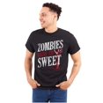 thumbnail image 1 of Zombies Think Im Sweet Scary TV Gym Plus Size Crewneck Graphic Tee Shirt Brisco Brands 2X, 1 of 5