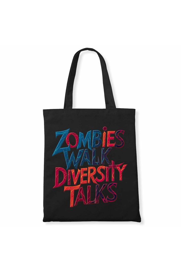 Zombies Walk, Diversity Talks. Funny Mama Happy Halloween Canvas Bag 2Pcs