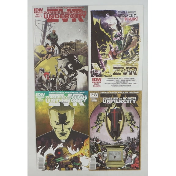 Zombies vs Robots: Undercity #1-4 VF/NM complete series A Variants ; IDW (A)