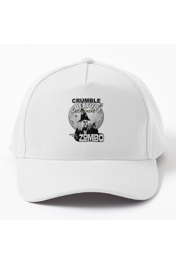 Zombo Crumble Creature Crackers Baseball Hat, Snack Character Graphic Design, Classic Cap