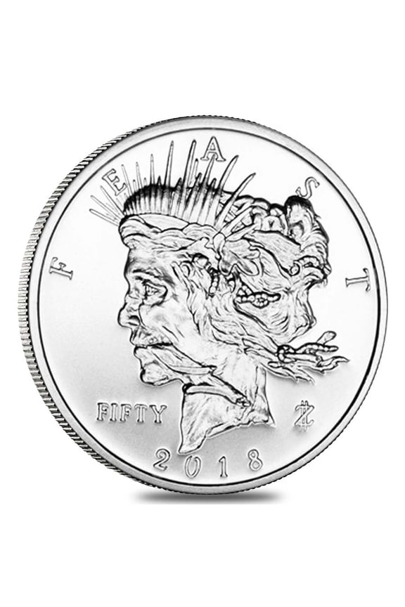 Zombucks "Feast Dollar" 1 oz .999 Fine Silver Round