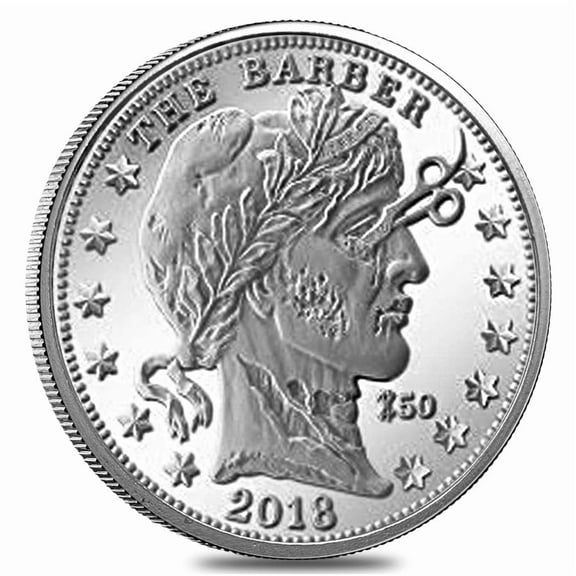 Zombucks "The Barber" 1 oz .999 Fine Silver Round