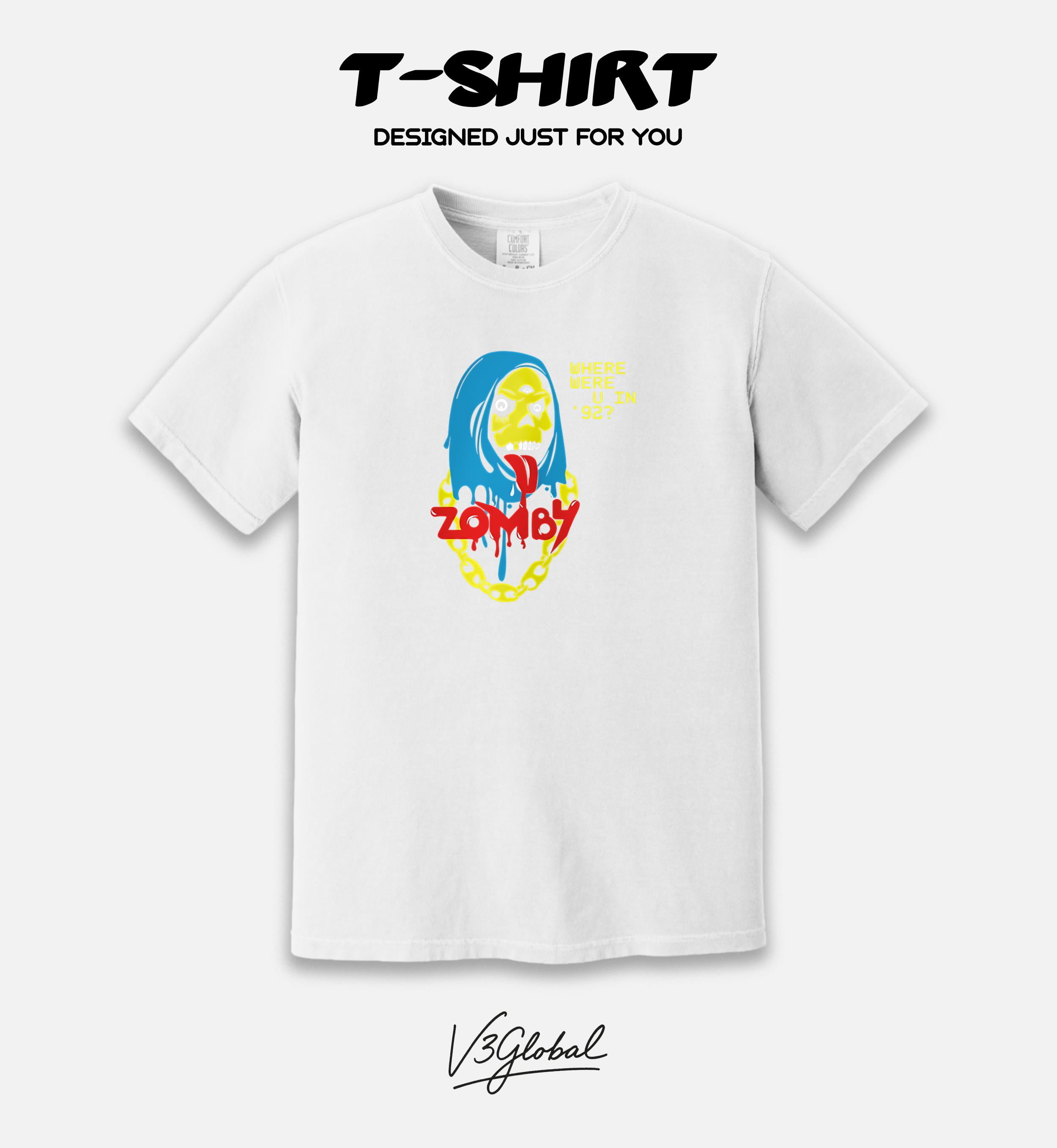 Zomby Where Were U In 92 Rave Music Producer Comfort Color T