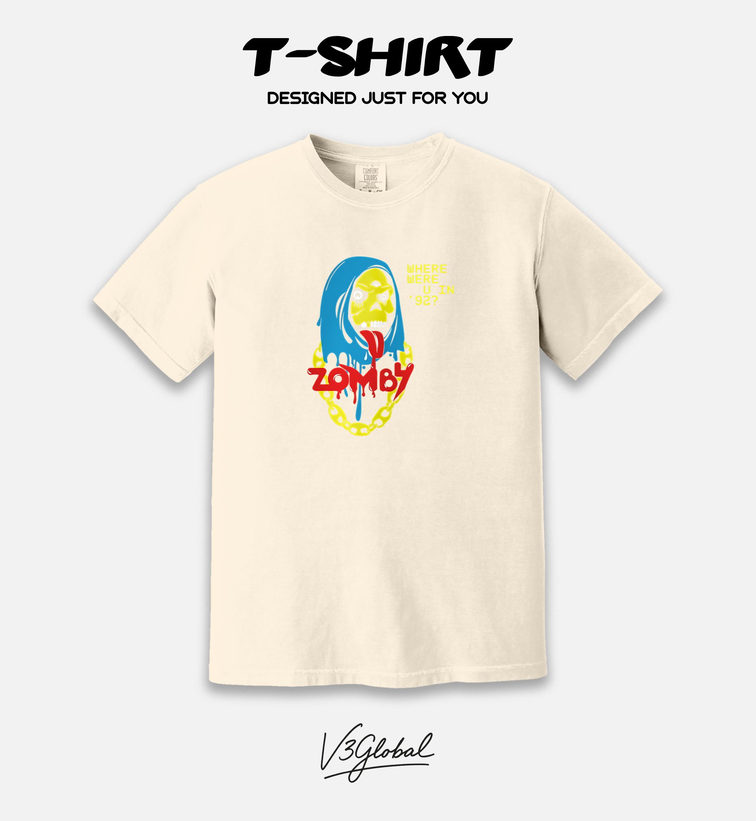 Zomby Where Were U In 92 Rave Music Producer Comfort Color T