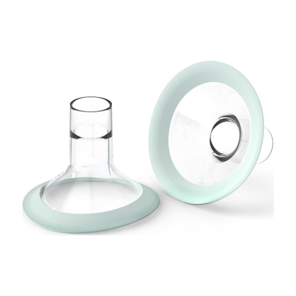 Zomee Flex Breast Nipple Shield Latch Assistance Inverted or Flat- Comfortable & Soft for Easy Pumping Use for Z1 Z2 Breast Pump (Multiple 2 Pack Sizes) (24mm)