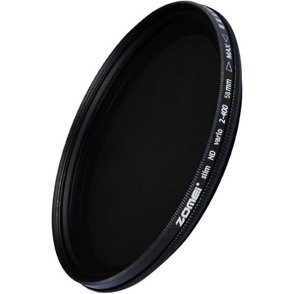 Zomei 58mm Ultra Slim ND2-ND400 Fader Variable Neutral Density Adjustable Lens Filter Ultra Slim ND Filter Optical Glass