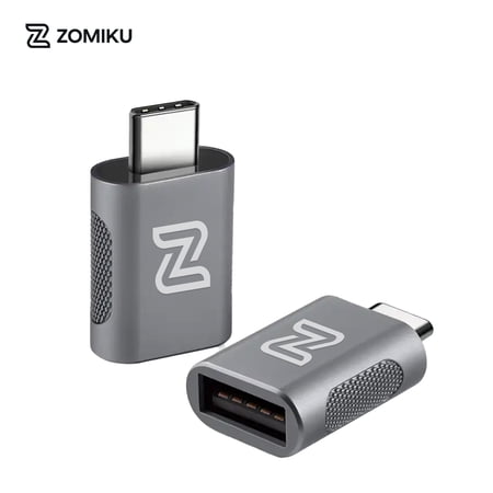 Zomiku™ - USB to USB-C OTG/3. 1 (Gen 2) Adapter Set (2) for Computers, Tablets, Smartphones, 10Gbps Data Transmission, 100W/5A Fast Charging, Compatible with All Market Brands.