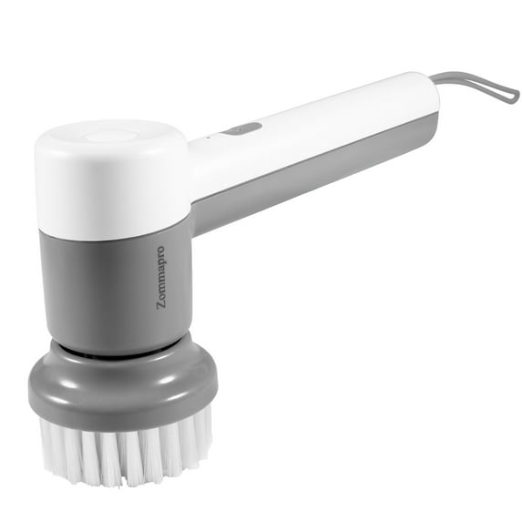 Zommapro Toilet brushes Bathroom Scrubber Rechargeable Shower Scrubber with 5 Replaceable Brush Heads, Cordless Cleaning Brush Power Scrubber for Floor Wall Tile Tub Sink Grill Dish Kitchen