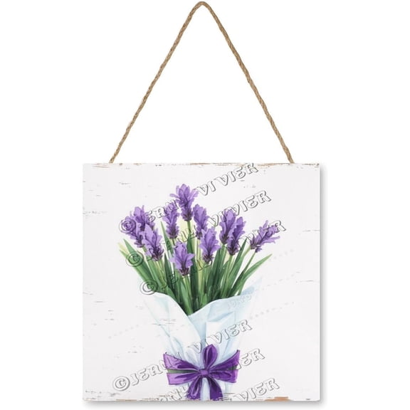 Zomyto 12x12 In Square Hanging Wood Sign Iris Wall Art