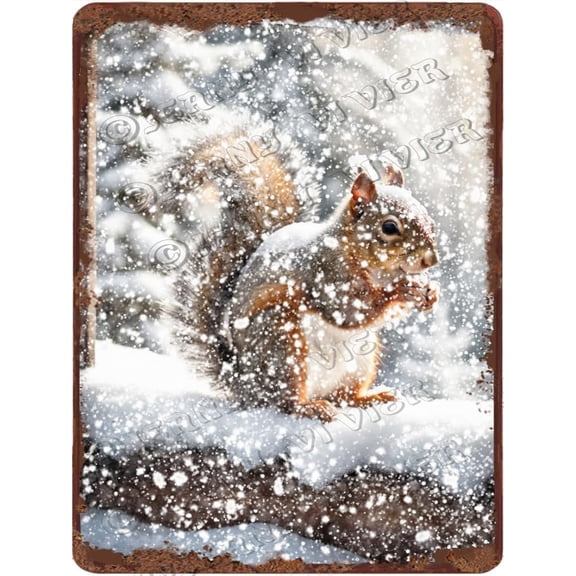 Zomyto 12x16 inches Funny Aluminum Sign - Christmas Decor Tin Sign with a Charming Winter Red Bird, Great for Adding Humor and Style to Your Seasonal Decorations