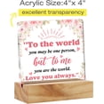 thumbnail image 1 of Zomyto 4"x4" Mom Gifts for Mother, Mothers Day Gift Mom Birthday Gifts for Mother,Appreciation Gifts for Mom Mother Mommy(you are the world), 1 of 4