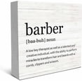 thumbnail image 1 of Zomyto 5"x5" Barber Wood Box Sign Desk Decor,Barbershop Decor,Barber Decor,Salon Decor,Hair Salon Decor,Hairdressers,Barbers Box Sign, 1 of 6