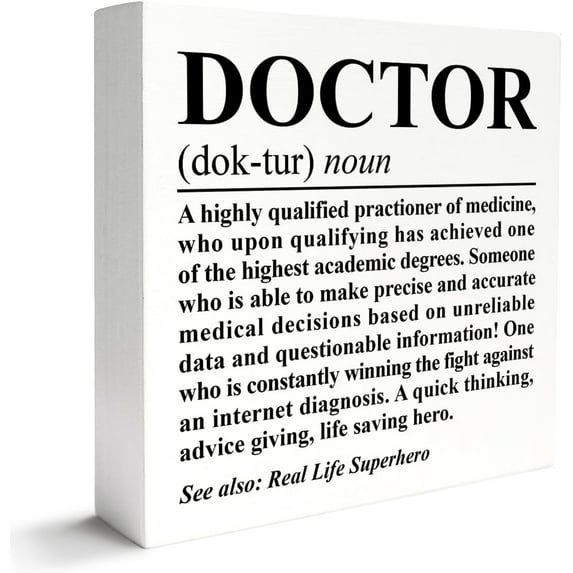 Zomyto 5"x5" Doctors ,Appreciation Thank Yous for Doctor,Doctor Retirement Birthday Christmas,New Doctor Medical Students Graduations,Real Life Superhero,Wooden Box Sign