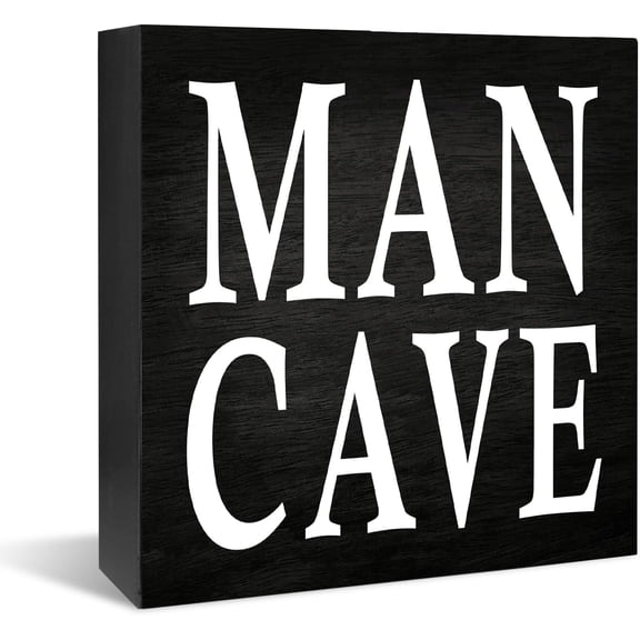 Zomyto 5"x5" Farm house Bedroom Decor Wooden Box Sign Home Decor,Man Cave Desk Decor,Wood Block Plaque Box Sign