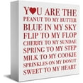 thumbnail image 1 of Zomyto 5"x5" Farmhouse Valentines Day Wooden Box Sign Funny Desk Decor Rustic Decorative Wood Block Plaque for Tiered Tray Tabletop Shelf Home Decoration Romantic Gifts For Her Wife Husband, 1 of 7