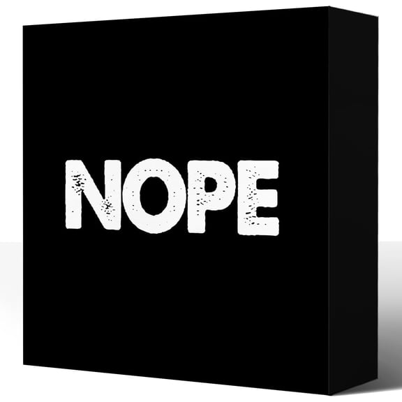 Zomyto 5"x5" Funny Office Wooden Box Sign,Sarcastic Office Decor for Desk,Nope Sign Wood Block Sign