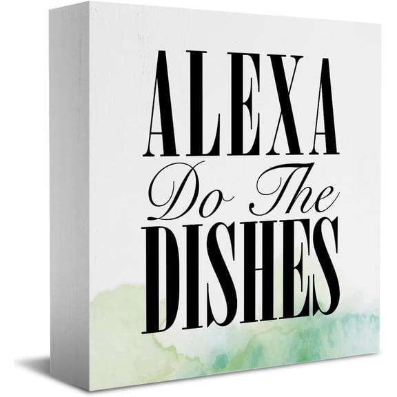 Zomyto 5"x5" Kitchen Signs Funny Kitchen Decor Farm house Signs Home Decor Do The Dishes Wooden Box Sign