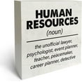 thumbnail image 1 of Zomyto 5"x5" Rustic Style Human Resources Box Sign Wood Desk Sign Decor HR Wooden Block Plaque Box Sign Home Office, 1 of 7