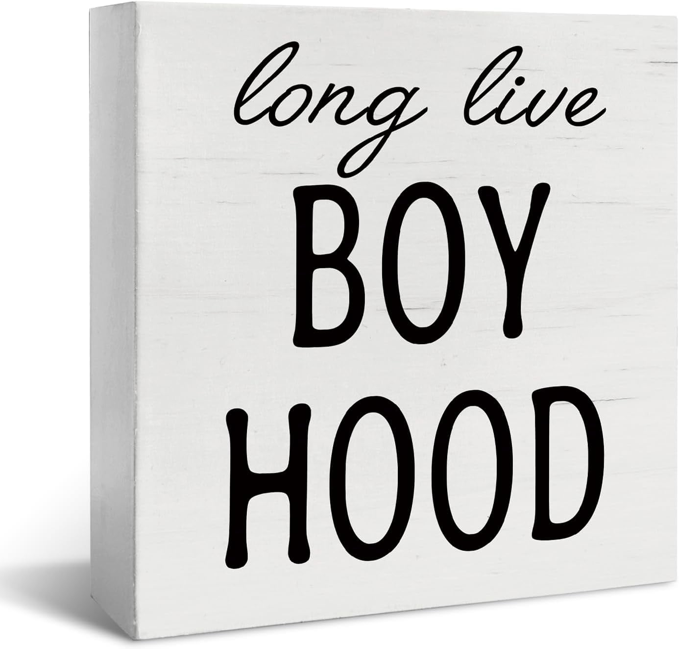 Zomyto 5x5 IN Nursery-Kids-Bedroom Decor Wooden Box Sign, Long Live Boy ...