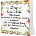 thumbnail image 1 of Zomyto 5x5 In I am always certain to inculde you Wood Plaque Sign Aunt Gift From Niece,Mother's Day Gifts Birthday Gift for Aunt, 1 of 6