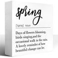 thumbnail image 1 of Zomyto 5x5 In Spring Wood Block Plaque Box Sign,Spring Definition Wooden Box Sign, 1 of 7