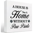 thumbnail image 1 of Zomyto 5x5 Inch A House is Not A Home without Paw Prints Wooden Box Sign Decor Desk Sign,Funny Dog Box Block Sign, 1 of 7