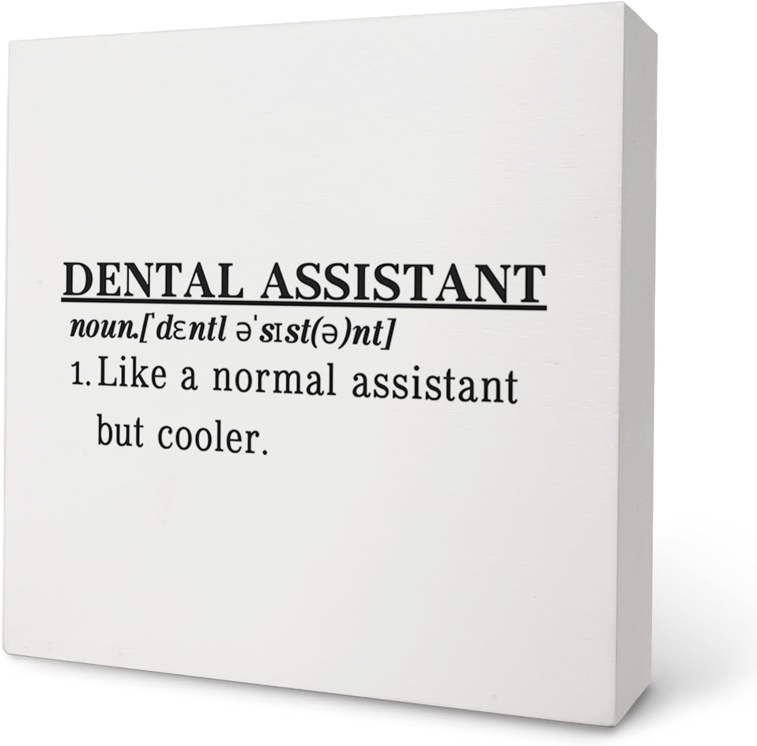 Zomyto 5x5 Inch Dental Assistant Wooden Sign Dental Assistant Gifts, Dental Assistant