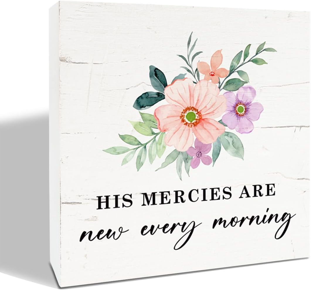 Zomyto 5x5 Inches Christian Sign, Country Style Wood Sign, Religious ...