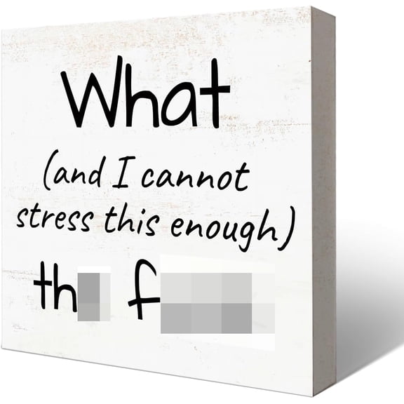 Zomyto 5x5 Inches Funny Office Wood Box Sign Desk Decor,Wooden Box Office Cubicle Shelf,Home Office Wall Tabletop Shelf Decor, Gift