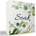 thumbnail image 1 of Zomyto 5x5 Inches Sage Green Decor,Farmhouse Decor,Breathe Quotes Wooden Box Sign Decor, Shelf Decor,Eucalyptus Decor (soak), 1 of 6