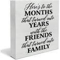 thumbnail image 1 of Zomyto 7"x7" Friendship Wood Box Sign Decor Desk Sign Bestie Friend,Friends That Turn into Family Wooden Box Block Signs, 1 of 5