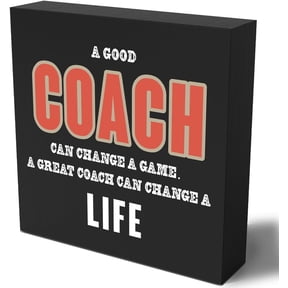 Zomyto 7"x7" Funny Coach Wooden Box Sign Plaque a Good Coach Can Change a Game Wood Box Sign