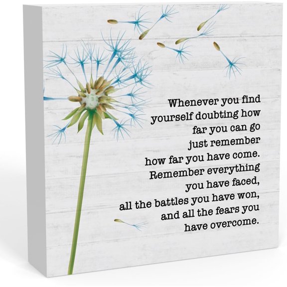 Zomyto 7"x7" Positive Quotes Whenever You Find Yourself Sign, Home Office Desk Decor for Women, Office Shelf Table Graduation Decor Inspirational Cheer Up Coworker Gifts