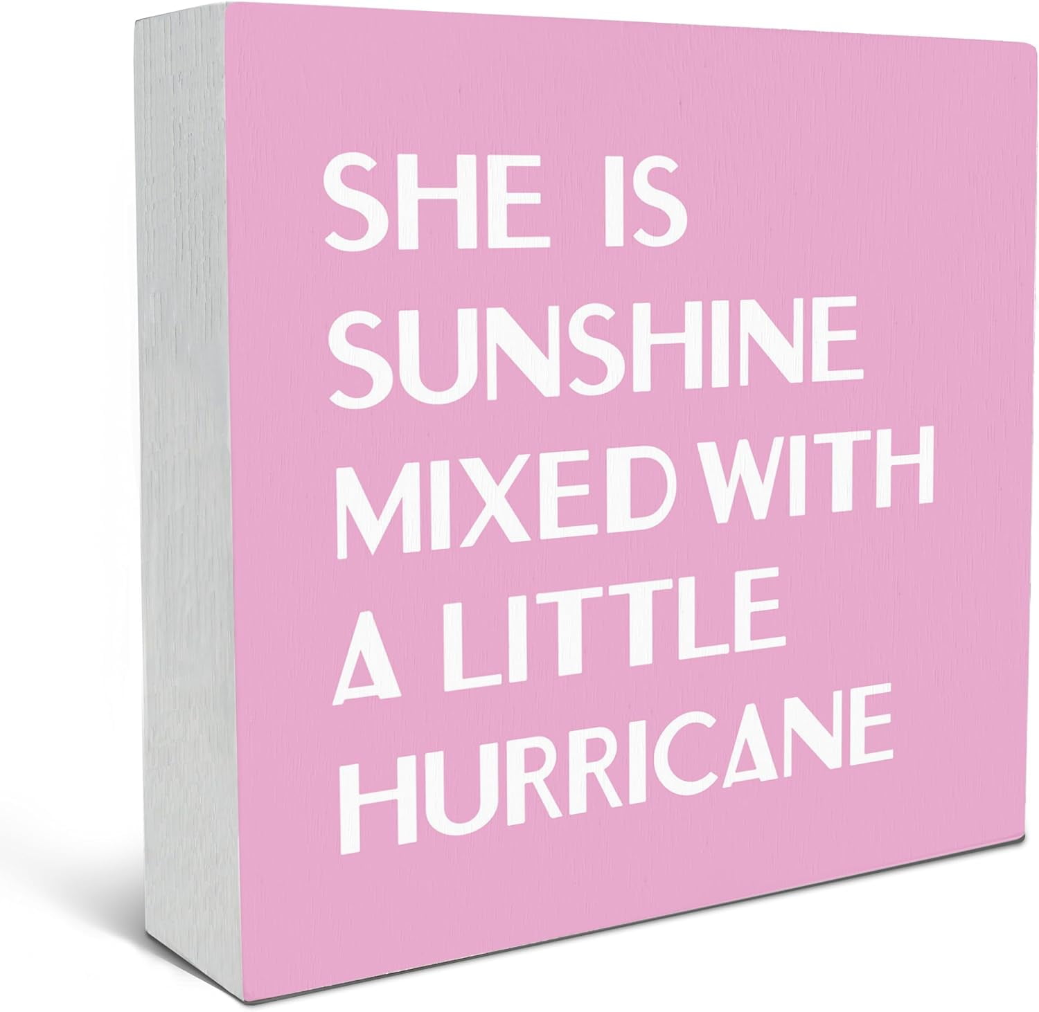 Zomyto 7"x7" She is Sunshine Mixed with a Little Hurricane Boho Pink