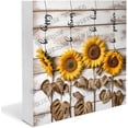 thumbnail image 1 of Zomyto 7"x7" Sunflower Be Happy Ke Strong Be Kind Be Positive Wooden Box Sign Rustic Desk Decor, 1 of 6