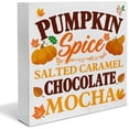 thumbnail image 1 of Zomyto 7x7 IN Fall Wooden Box Sign Art Desk Decor Autumn Wood Sign, 1 of 6