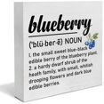 thumbnail image 1 of Zomyto 7x7 IN Farmhouse Blueberry Wooden Box Sign Art Desk Decor Country Blueberry Definition, 1 of 6
