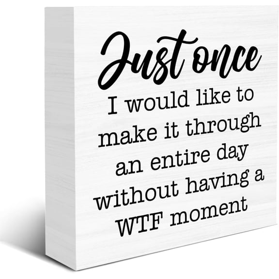 Zomyto 7x7 IN Office Funny Wooden Box Sign Sorry Yesterday Was the Deadline for All the Complaints Wood Sign Decor